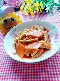 胡萝卜烧腐竹的做法步骤9